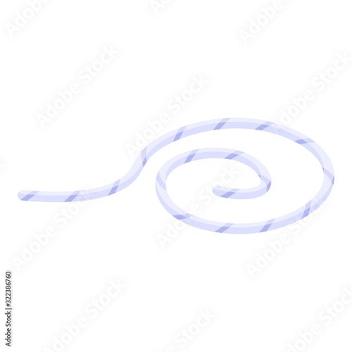 Cowboy rope icon. Isometric of cowboy rope vector icon for web design isolated on white background