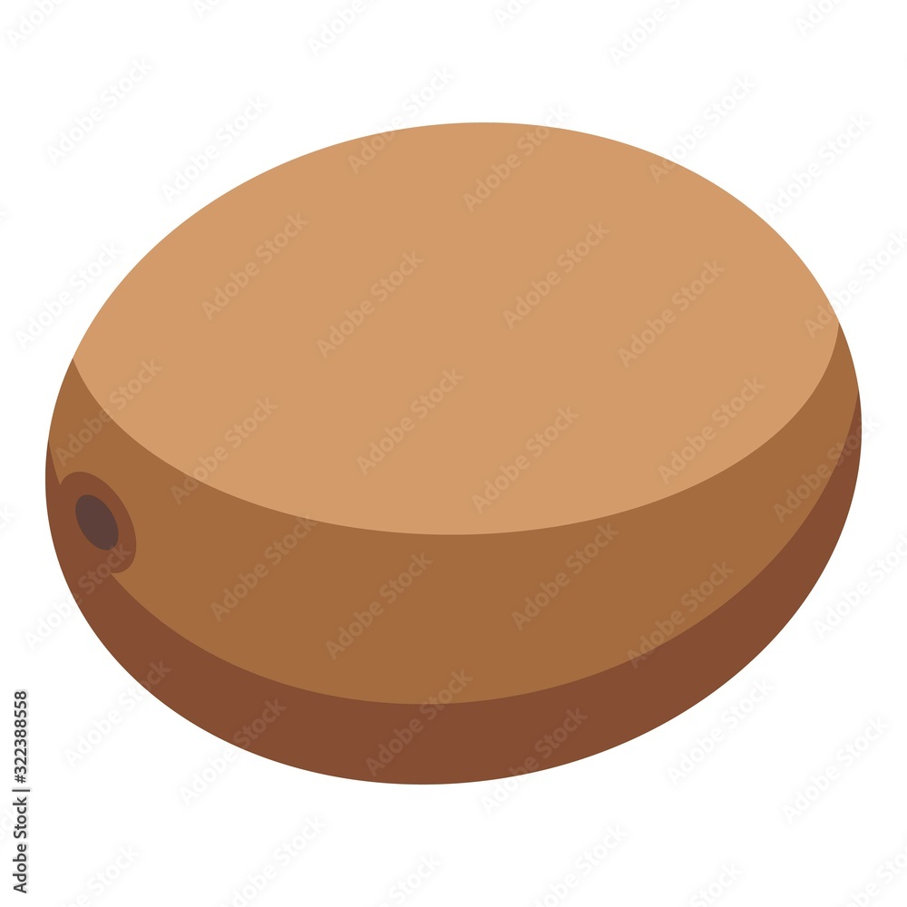 Whole kiwi icon. Isometric of whole kiwi vector icon for web design isolated on white background Whole kiwi icon. Isometric of whole kiwi vector icon for web design isolated on white background