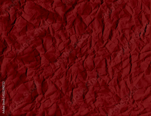 Textured background, dark red, wrinkled paper