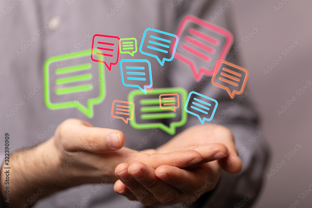ilustration of a communication concept. The word communication with colorful dialog speech . ilustration of a communication concept. The word communication with colorful dialog speech .