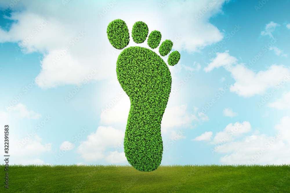 Carbon footprint concept - 3d rendering Carbon footprint concept - 3d rendering