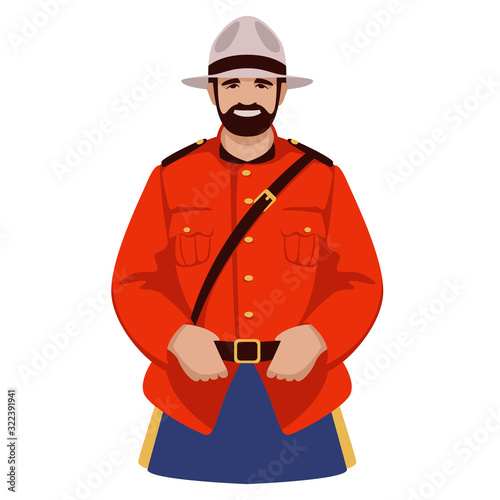 canadian ranger ,vector illustration, front view
