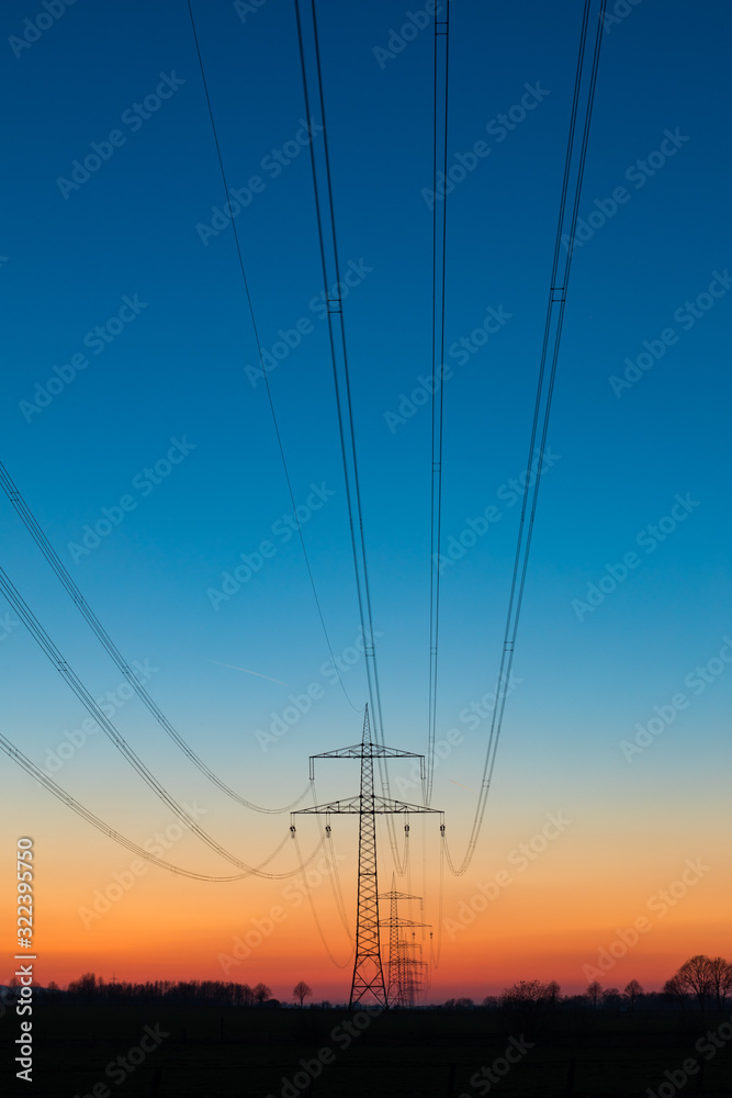 Hochspannungsleitung, Strom, Deutschland