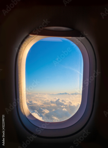 view from airplane cabin window