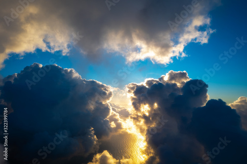 Fotografie, Obraz Parting clouds reveal blue skies
