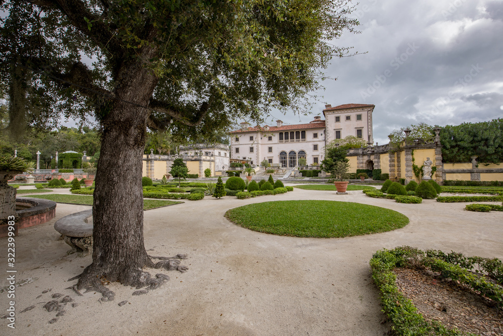 Vizcaya Museum and Gardens - view from the garden