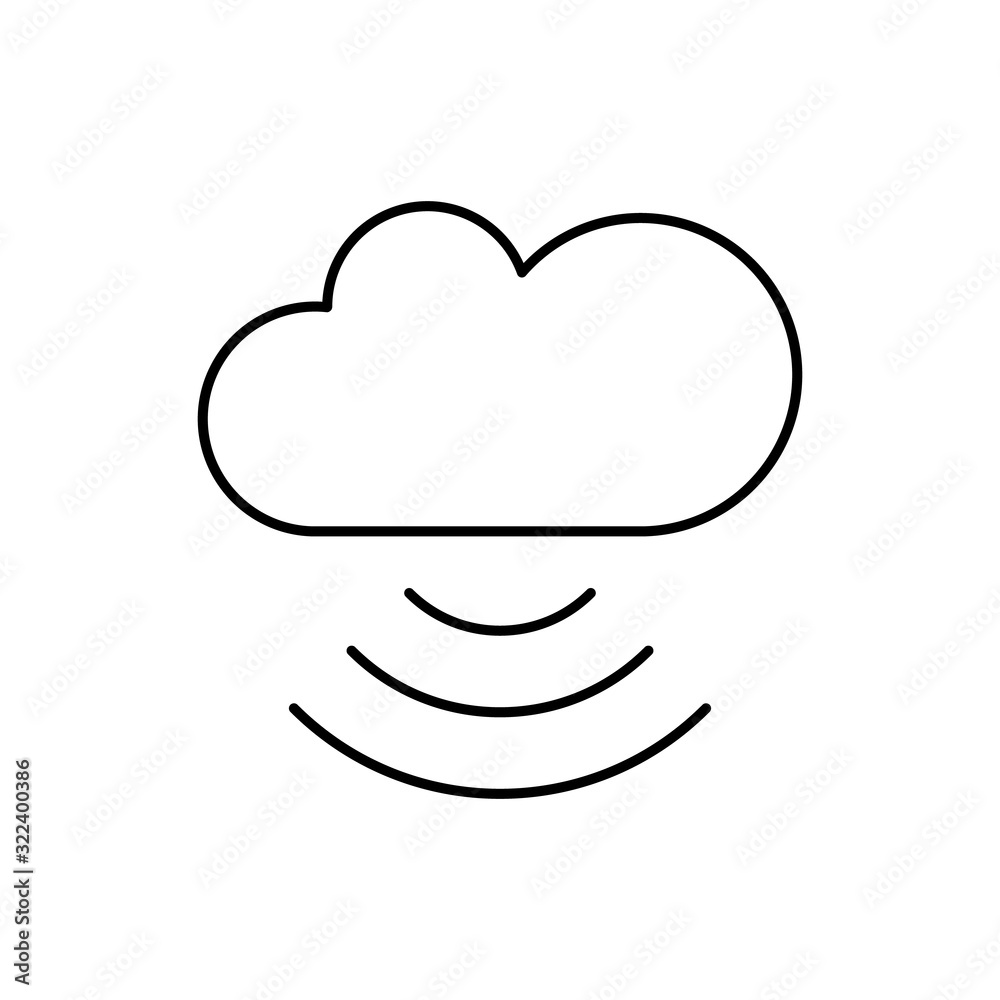 Cloud computing, users, SEO icon. Simple line, outline vector elements of commerce icons for ui and ux, website or mobile application Cloud computing, users, SEO icon. Simple line, outline vector elements of commerce icons for ui and ux, website or mobile application