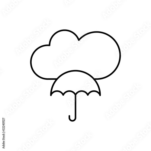 Fototapeta Naklejka Na Ścianę i Meble -  Cloud computing, umbrella, SEO icon. Simple line, outline vector elements of commerce icons for ui and ux, website or mobile application