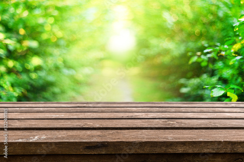 Canvas Print Empty old wooden table background