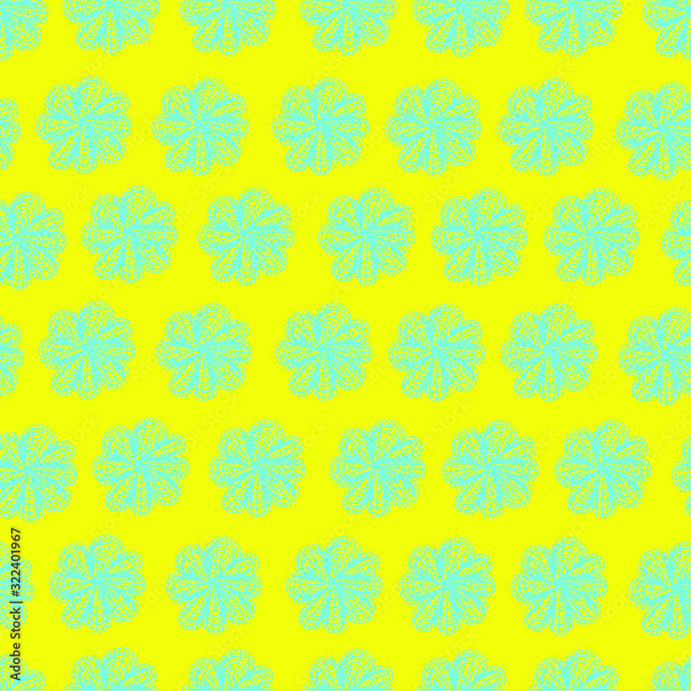 Vector illustration. Abstract bright seamless floral pattern. Design for wrapping paper, wallpaper, covers, backgrounds.	