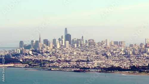 Zooming out San Francisco & Golden Gate gridge photo