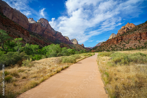 the watchman from parus trail in zion national park, usa