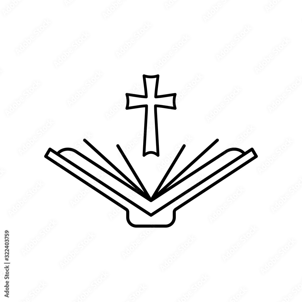 Bible, book, holy icon. Simple line, outline vector religion icons for ui and ux, website or mobile application