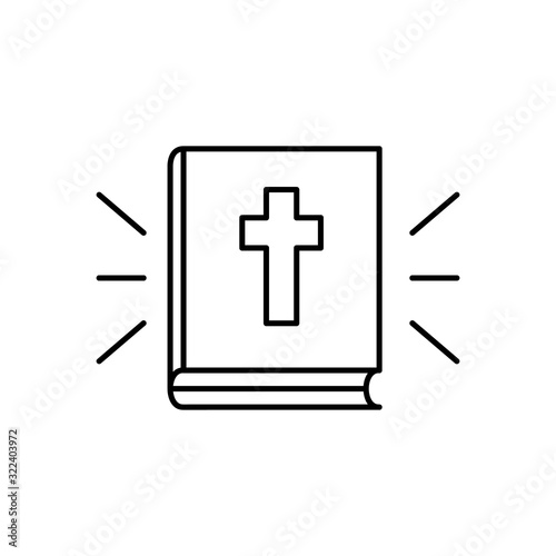 Bible, book, holy icon. Simple line, outline vector religion icons for ui and ux, website or mobile application