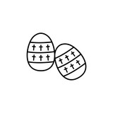 Easter egg, Christianity icon. Simple line, outline vector religion icons for ui and ux, website or mobile application