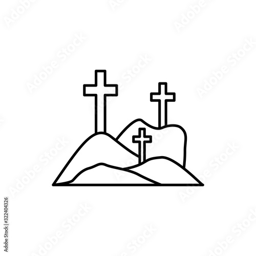 Resurrection, Christianity, cross icon. Simple line, outline vector religion icons for ui and ux, website or mobile application