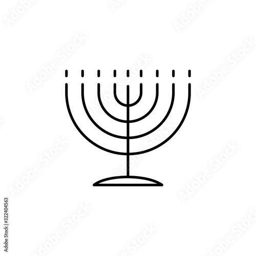 Candle, Menorah, Judaism icon. Simple line, outline vector religion icons for ui and ux, website or mobile application