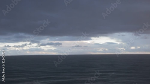 Sunset with clouds pacific Ocean