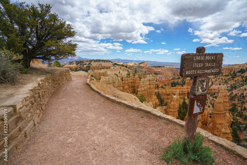 hiking the fairyland loop trail in bryce canyon national park, utah, usa