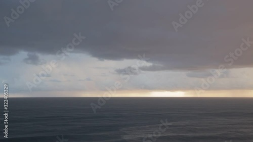 Sunset with clouds pacific Ocean