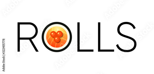 Rolls Logo Vector for Sushi...