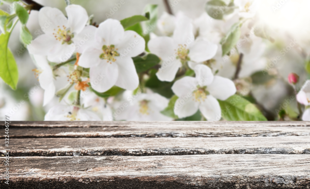 Fototapeta premium Empty old wooden table background