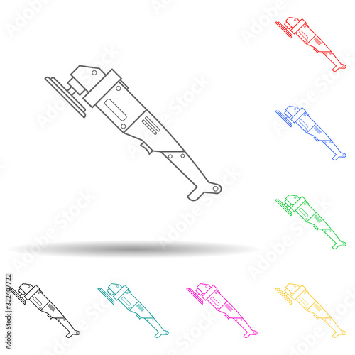 polishing machine multi color style icon. Simple thin line, outline vector of home repair tool icons for ui and ux, website or mobile application