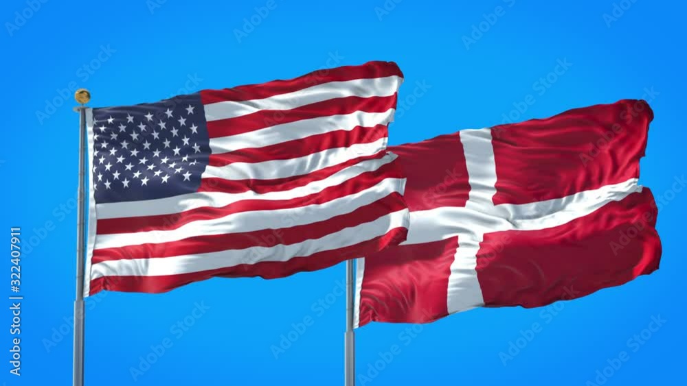 Sovereign Military Order of Malta and United States flag waving in deep blue sky together. High Definition 3D Render. Sovereign Military Order of Malta and United States flag waving in deep blue sky together. High Definition 3D Render.