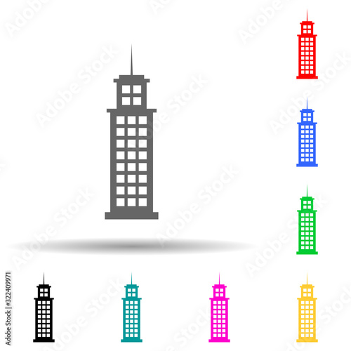 office building multi color style icon. Simple glyph, flat vector of house icons for ui and ux, website or mobile application