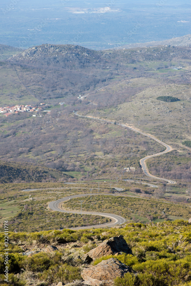 road that goes up to the Covatilla Sky station in the Bejar mountain range