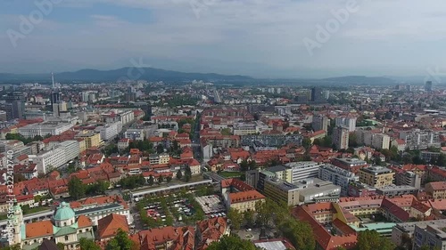 Wallpaper Mural wide view of medieval city in ljubljana slovenia Torontodigital.ca
