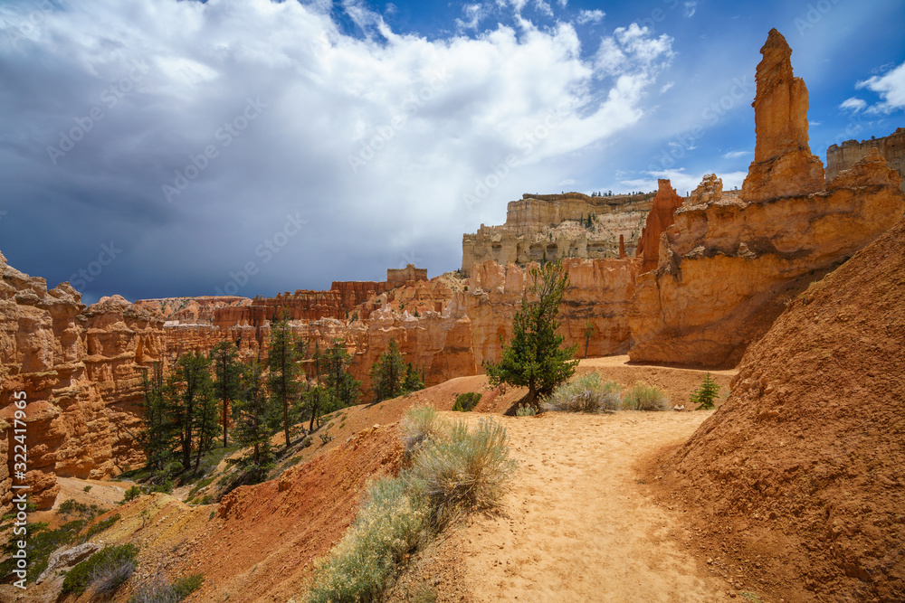hiking the peek-a-boo loop in bryce canyon in utah in the usa hiking the peek-a-boo loop in bryce canyon in utah in the usa