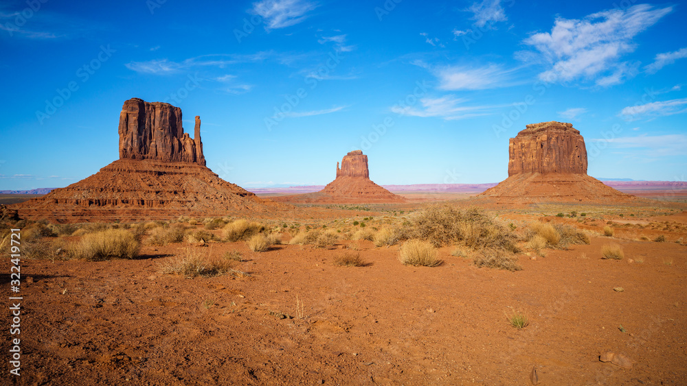 the scenic drive in the monument valley, usa