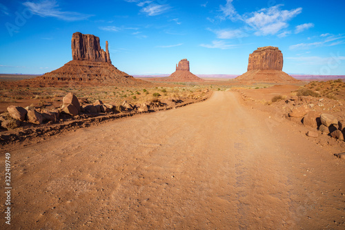 the scenic drive in the monument valley  usa