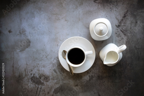 Cup of Coffee with Cream an...