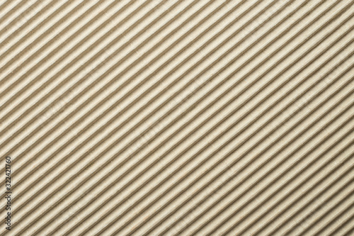 Fototapeta Naklejka Na Ścianę i Meble -  kraft paper ribbed in diagonal lines, abstract