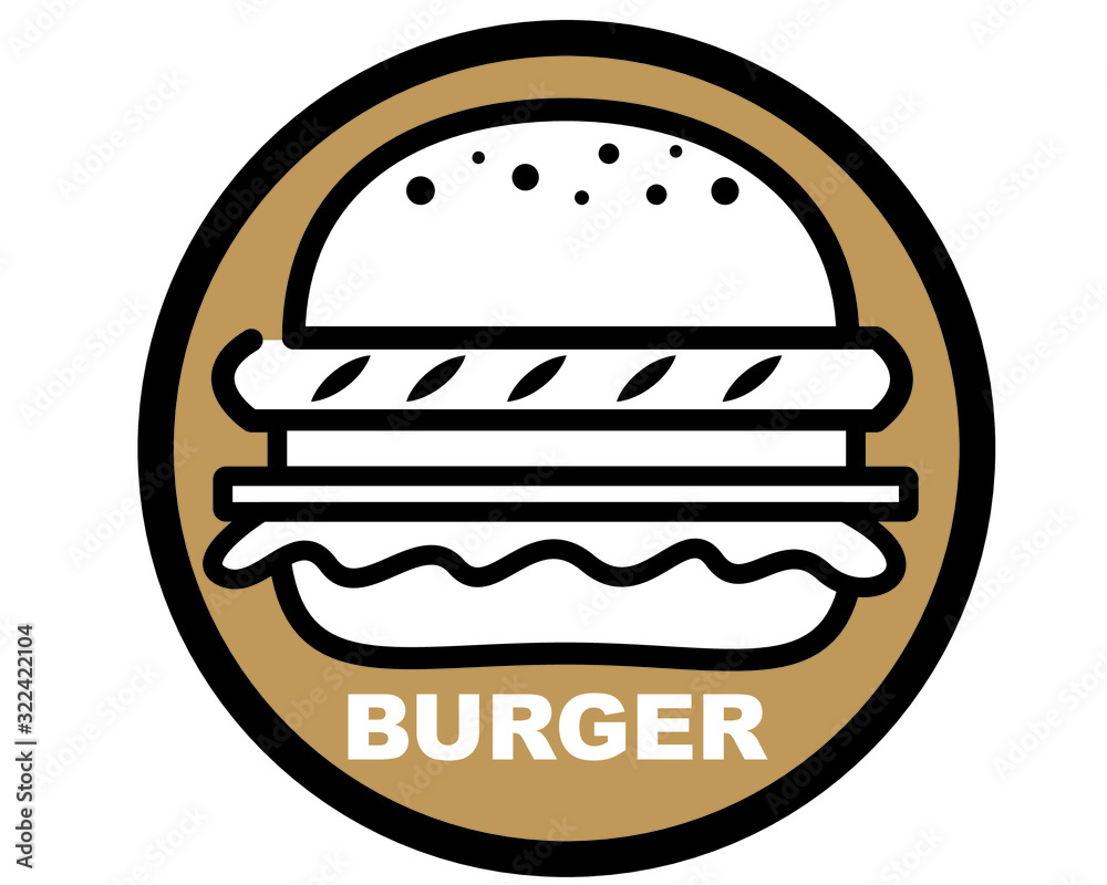 hamburger, cheeseburger vector icon and logo. EPS