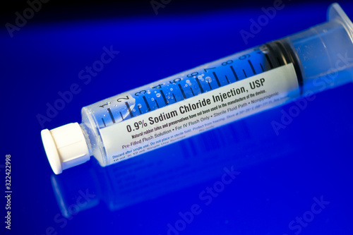 Canvas Print Pre-filled Sterile Saline Vial