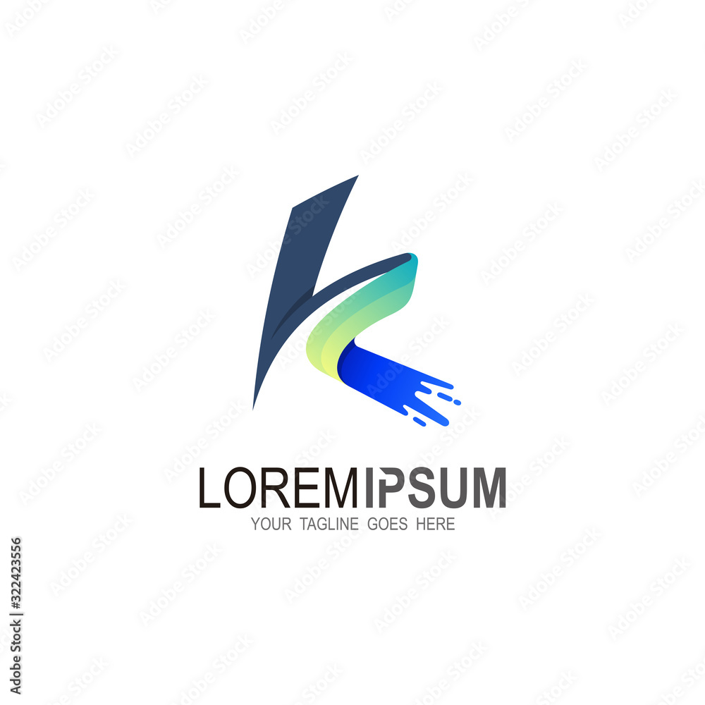 Letter k fast logo, movement k logo, speed delivery logo template, Ribbon icon Letter k fast logo, movement k logo, speed delivery logo template, Ribbon icon