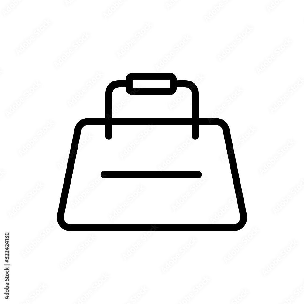 Suitcase luggage icon vector. Thin line sign. Isolated contour symbol illustration Suitcase luggage icon vector. Thin line sign. Isolated contour symbol illustration