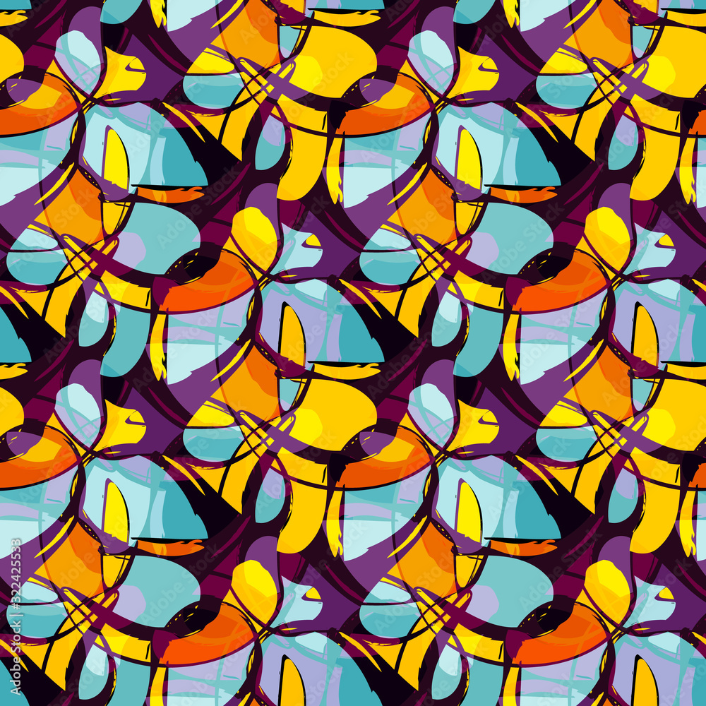 color abstract ethnic seamless pattern in graffiti style with elements of urban modern style color abstract ethnic seamless pattern in graffiti style with elements of urban modern style