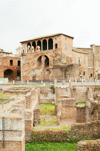 Canvas Print Forum of Caesar in rome //Foro di Cesare