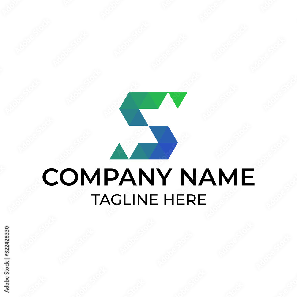 Modern and simple logo design for letter S Modern and simple logo design for letter S