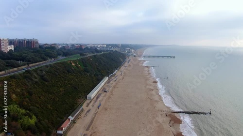 Wallpaper Mural Bournemouth beach and pier in England -aerial photography Torontodigital.ca
