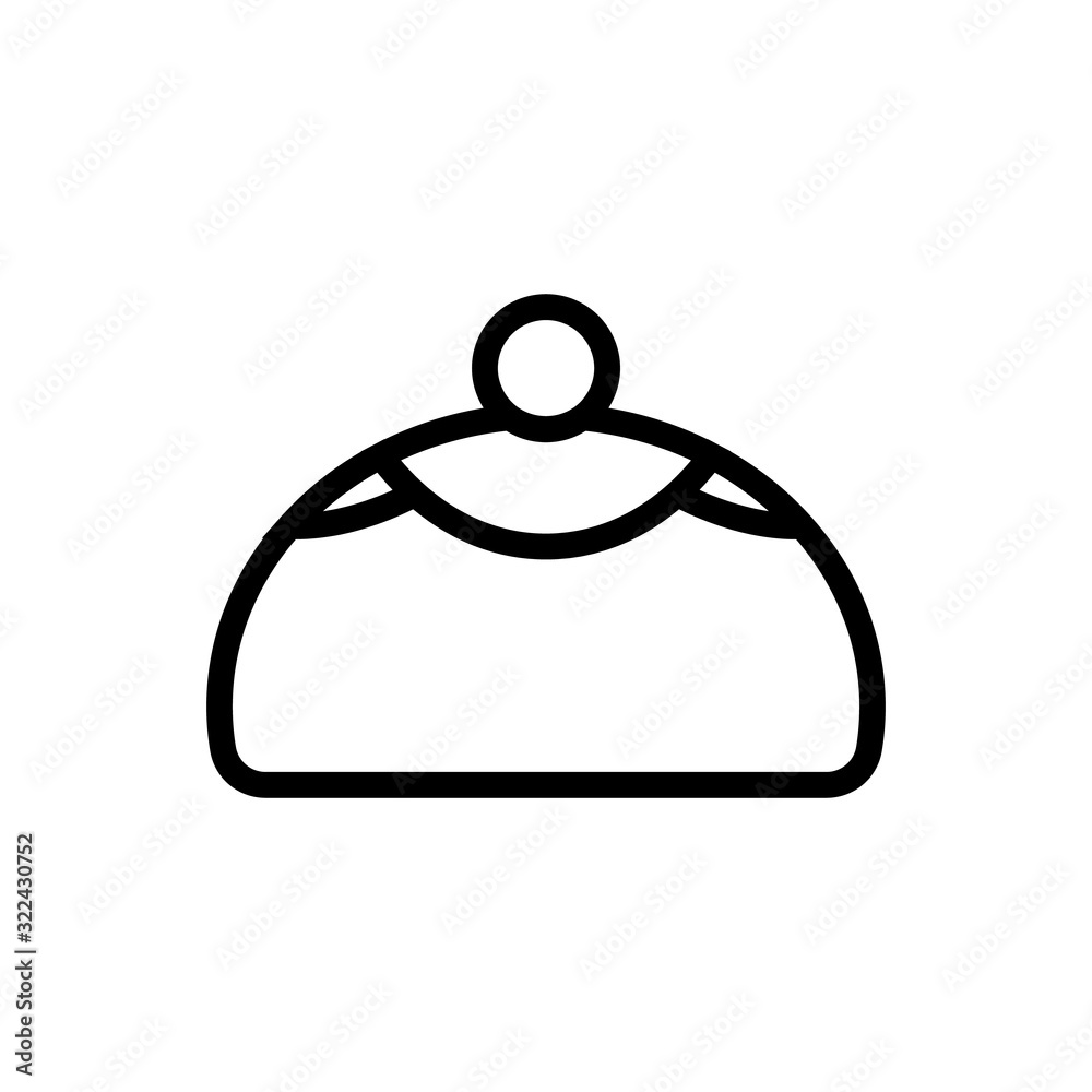 Pie icon vector. Thin line sign. Isolated contour symbol illustration Pie icon vector. Thin line sign. Isolated contour symbol illustration