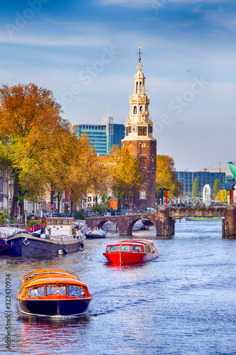 Photography River Boat Cruises in Amsterdam in the Netherlands.