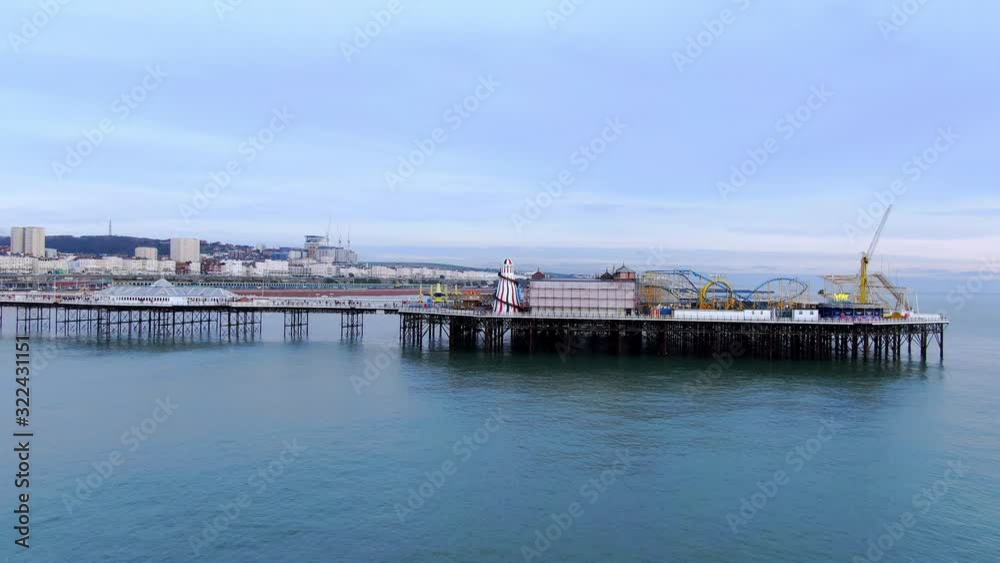 Brighton Pier in England - aerial view -aerial photography Brighton Pier in England - aerial view -aerial photography