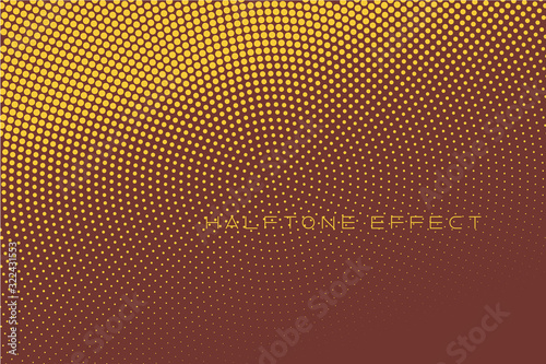 Gradient Halftone Background   Pop Art Template  Circles Overlay Wave  Texture  Vector Pattern
