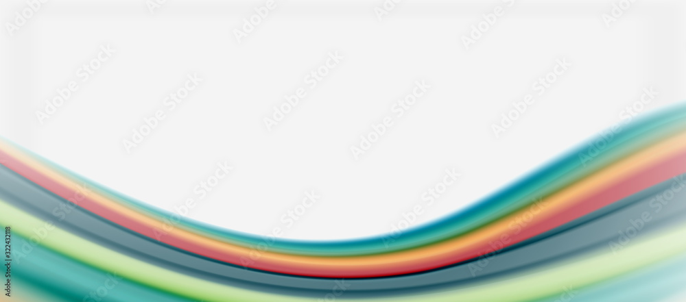 Wave lines abstract background, smooth silk design with rainbow style colors. Liquid fluid color waves. Vector Illustration Wave lines abstract background, smooth silk design with rainbow style colors. Liquid fluid color waves. Vector Illustration