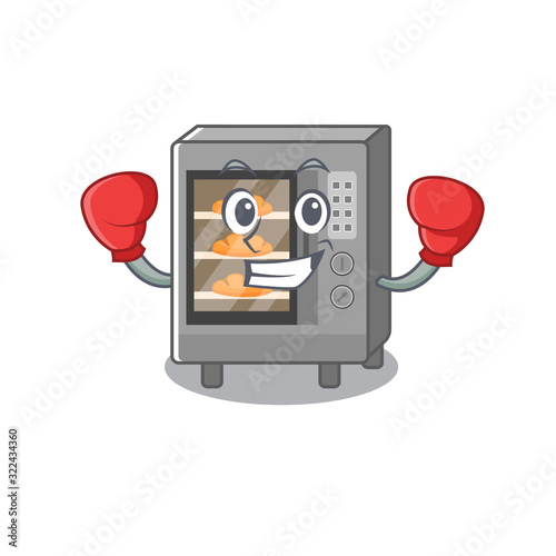 mascot character style of Sporty Boxing oven cake